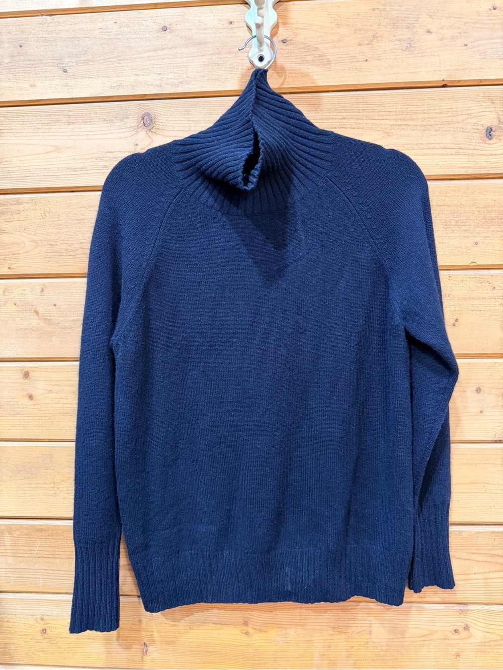 Made for Italic 100% Cashmere Mock Turtleneck Sweater Black Size Large
